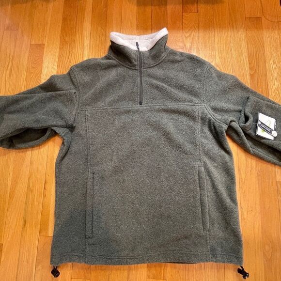 Tek Gear 3/4 zip techno fleece pullover brand new with tags Grey / white Medium - Picture 1 of 1